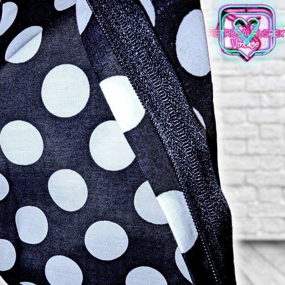 Vintage 1990's Pretty Woman Polka Dot Maxi Dress, Medium - Picture 9 of 10